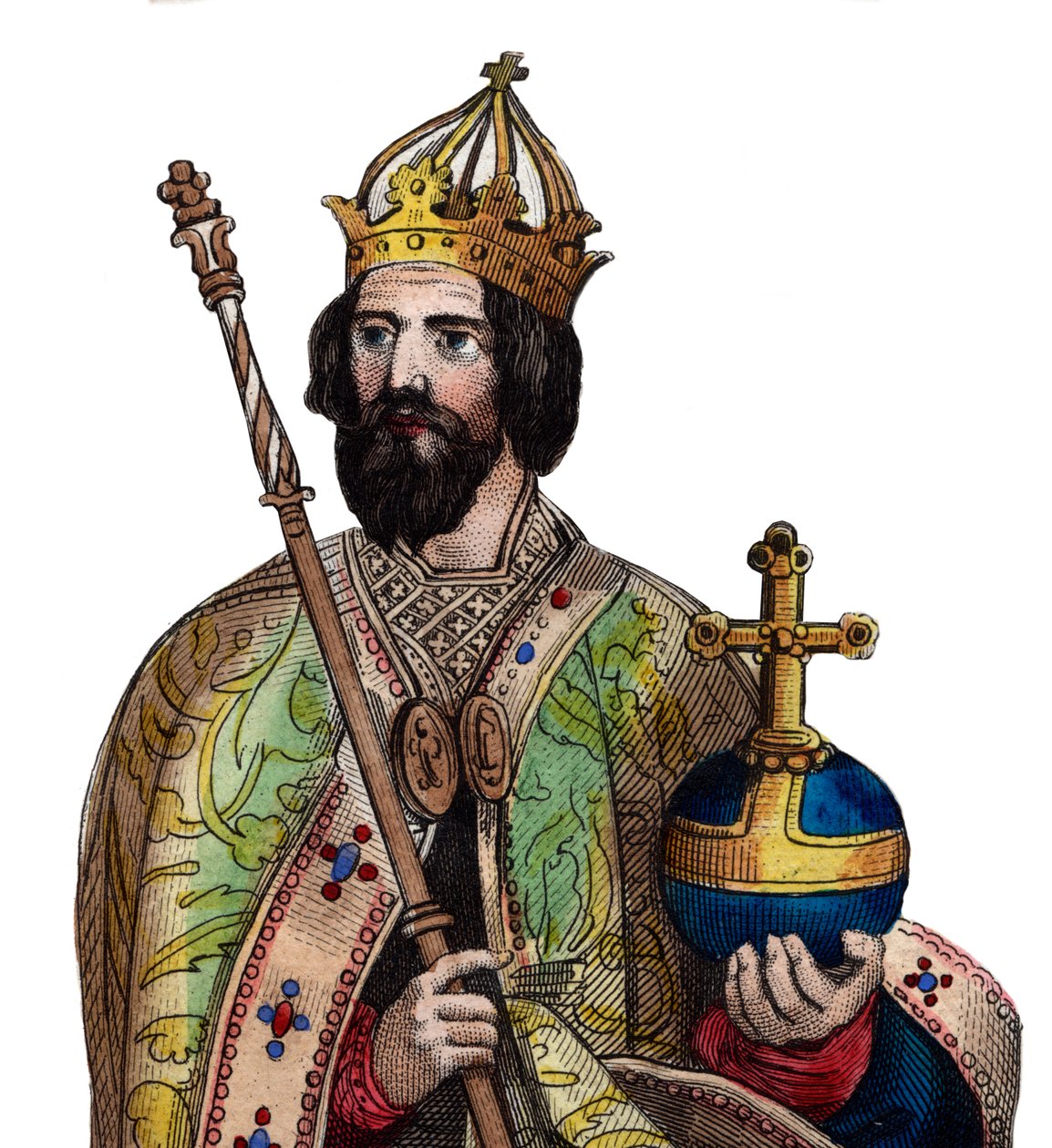 Portrait de Charlemagne - French School