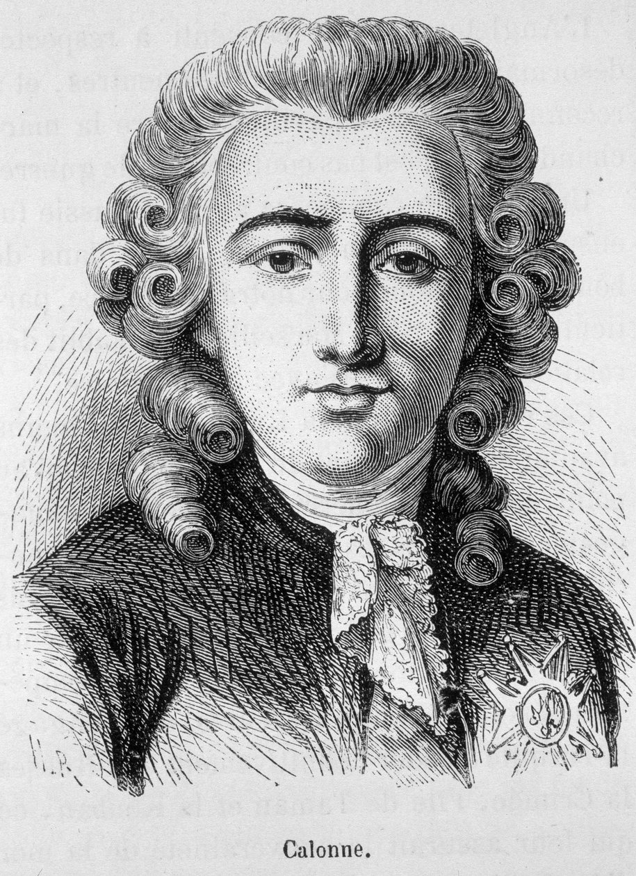 Portrait de Charles Alexandre de Calonne, homme politique français (1734 -1802) - dans “L