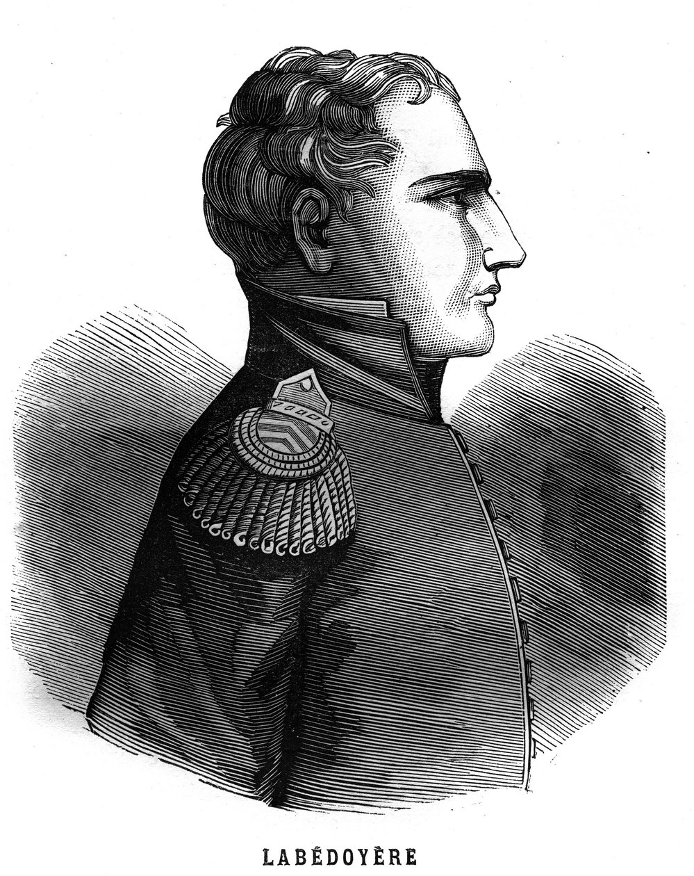 Portrait de Charles Angélique François Huchet de La Bédoyère - French School