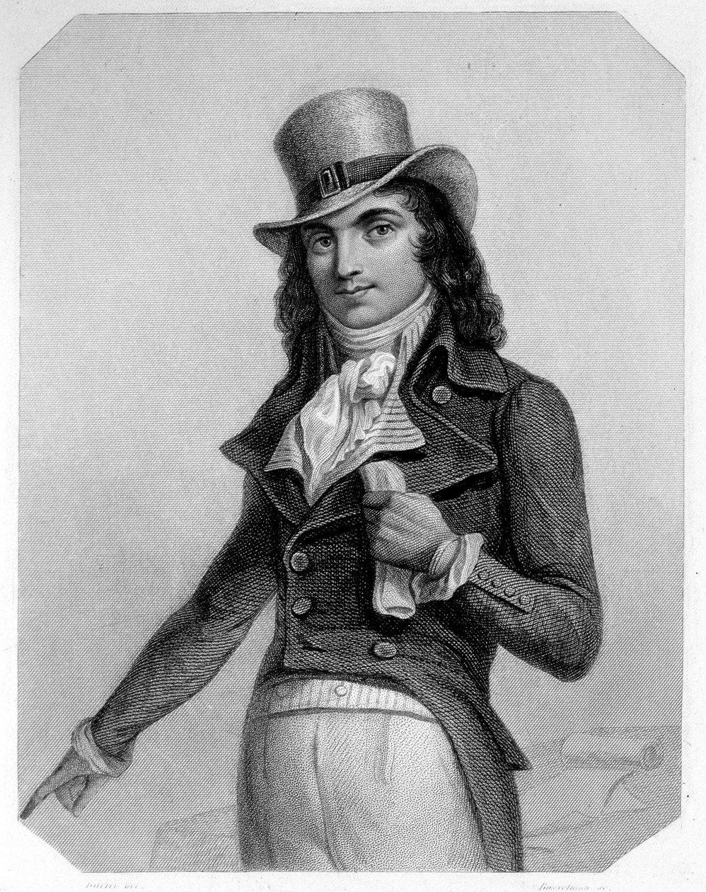 Portrait de Charles Jean Marie Barbaroux (1767-1794), homme politique français. Dans L