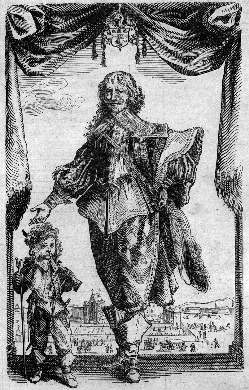 Portrait de Claude Deruet (1588-1660), peintre français. Gravure de "Histoire de la gravure" par Georges Duplessis - French School