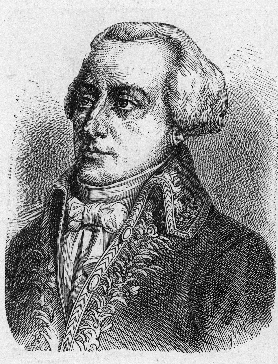 Portrait de Claude Louis Petiet (1749-1806), commissaire de guerre. Gravure de 1889. Collection privée - French School