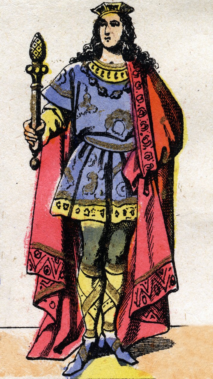 Portrait de Clotaire III, roi des Francs (652-673). - French School