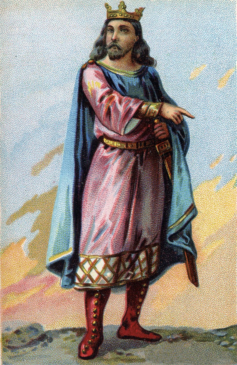 Portrait de Clotaire (Clothaire) II, roi des Francs (584-629) - French School