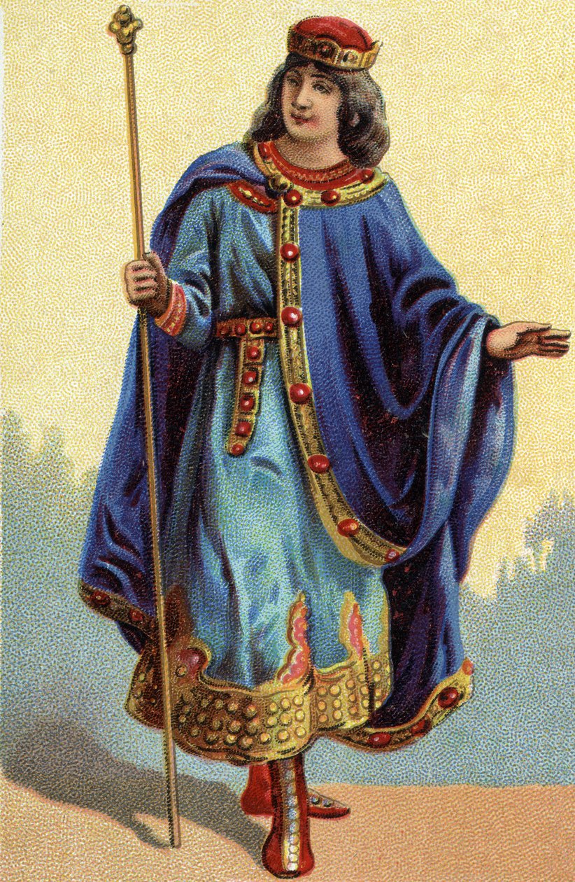 Portrait de Dagobert II, roi des Francs de 711 à 716 - French School