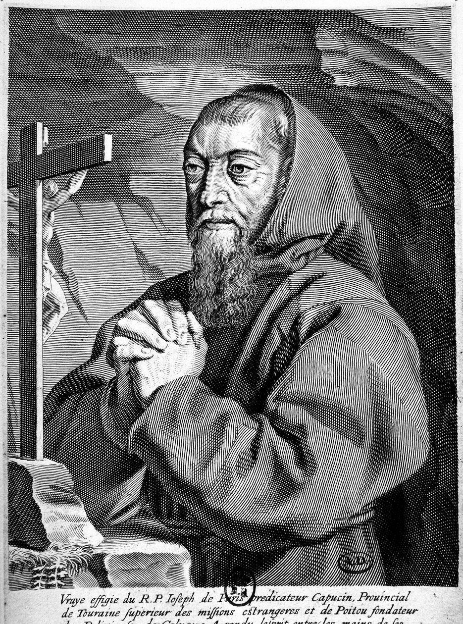 Portrait du Père Joseph (1577-1638), prédicateur des Capucins. - French School