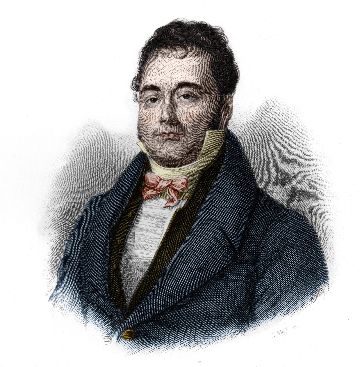 Portrait de François Mauguin (1785-1854), homme politique français. dans « LIBRE DES SPEAKERS » par Louis de Cormenin Timon. 1842. Collection privée. - French School
