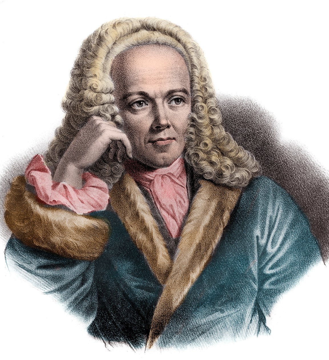 Portrait de François Quesnay (1694-1774), médecin et économiste français - French School