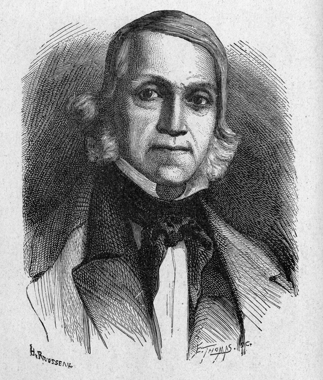 Portrait de François Sudre, inventeur de la télégraphie musicale - dans "Album de la Science; savants illustres; Grandes découvertes" 1896. - French School