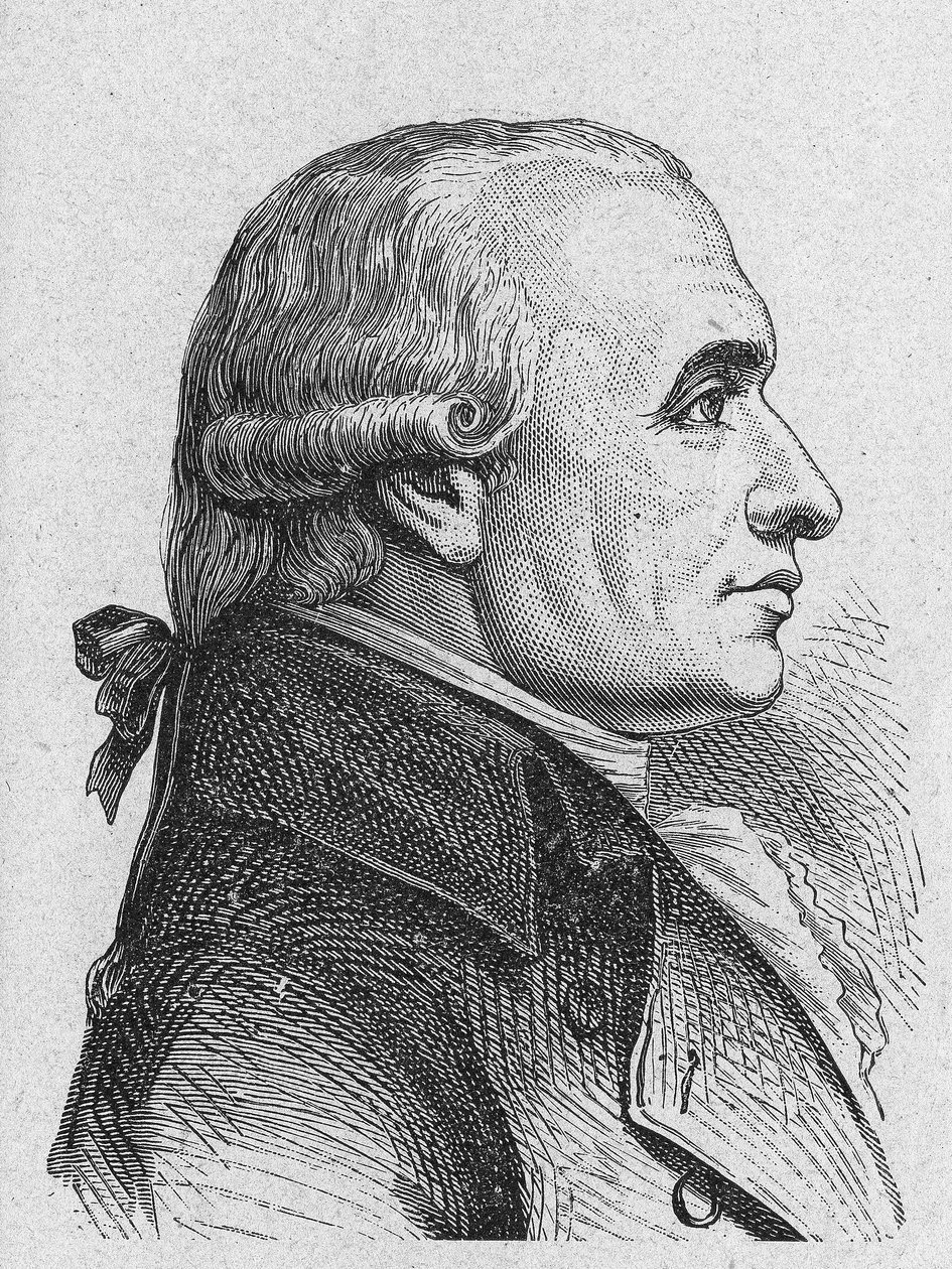 Portrait de Gaspard Monge, Comte de Péluse (1746 - 1818), mathématicien français - dans "Album de la Science; savants illustres; Grandes découvertes" 1896. - French School