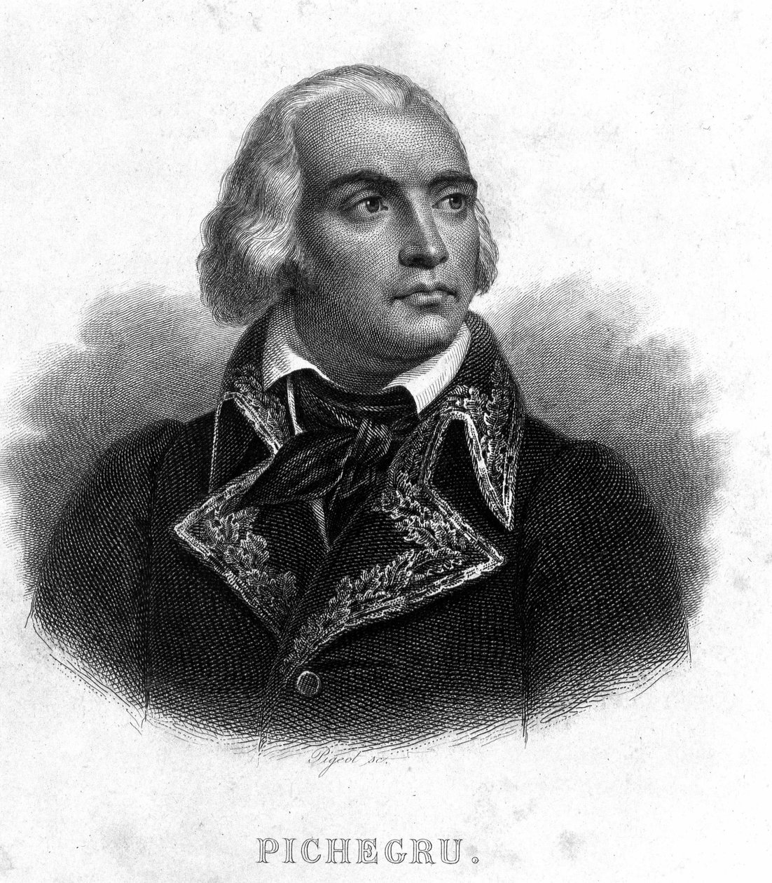 Portrait du général Charles Pichegru (1761 - 1804) - dans "Révolution française" par Thiers. 19ème siècle - French School