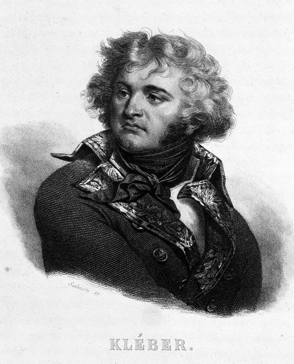 Portrait du Général Jean Baptiste Kléber (1753 - 1800) - dans "Révolution française" par Thiers. 19e siècle - French School