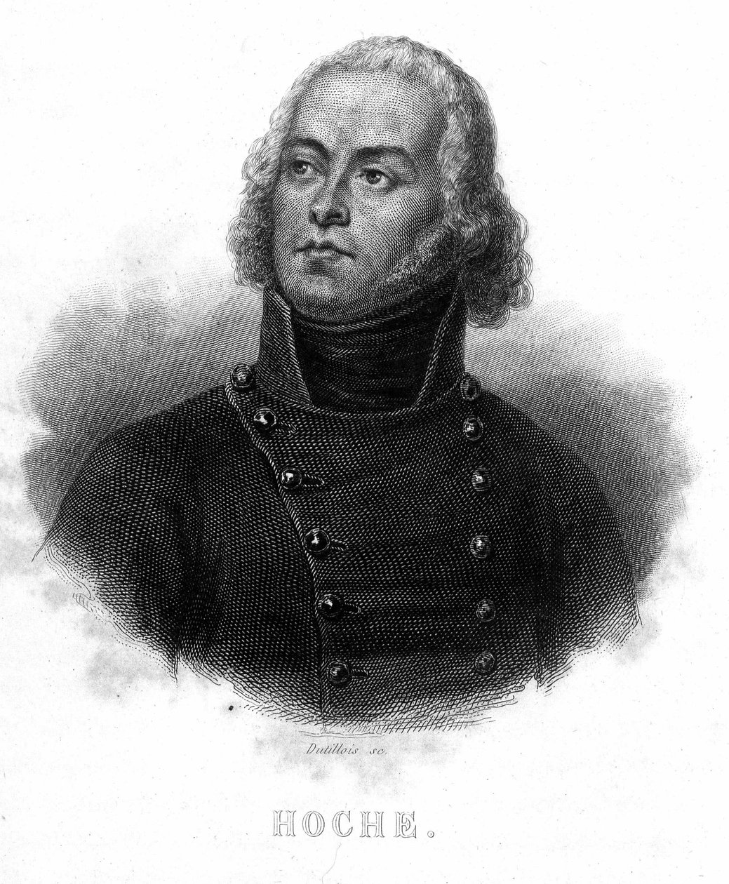 Portrait du Général Lazare Louis Hoche (1768 - 1797) - dans "Révolution française" par Thiers. 19e siècle - French School