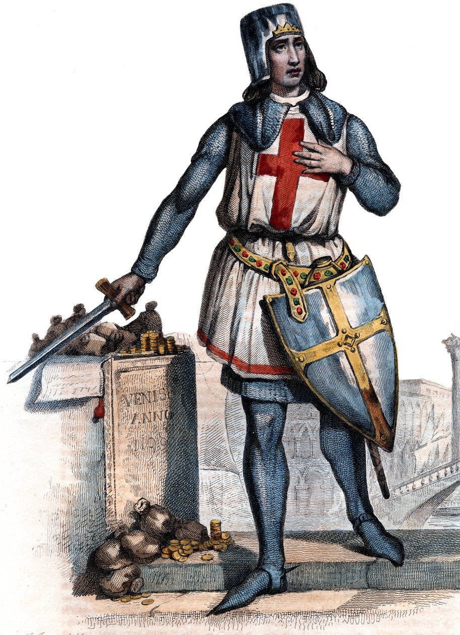 Portrait de Geoffroi de Villehardouin - French School
