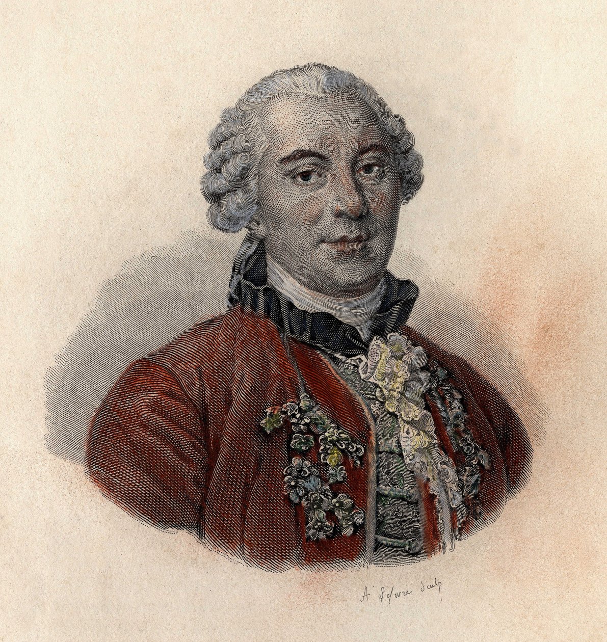 Portrait de Georges Louis Leclerc, Comte de Buffon (1707-1788), naturaliste et écrivain français. Dans "Portraits des Hommes Utiles" - French School