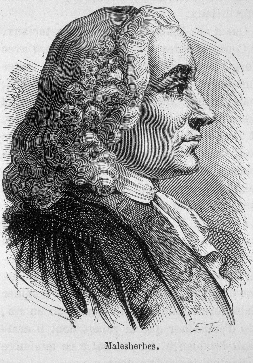 Portrait de Guillaume-Chrétien de Lamoignon de Malesherbes (1721-1794), homme politique français - dans « L