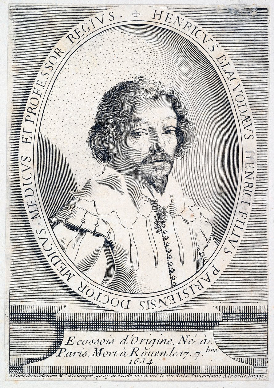 Portrait de Henry Blackwood, décédé en 1634, pub. 1755-65 gravure, 1755 - French School
