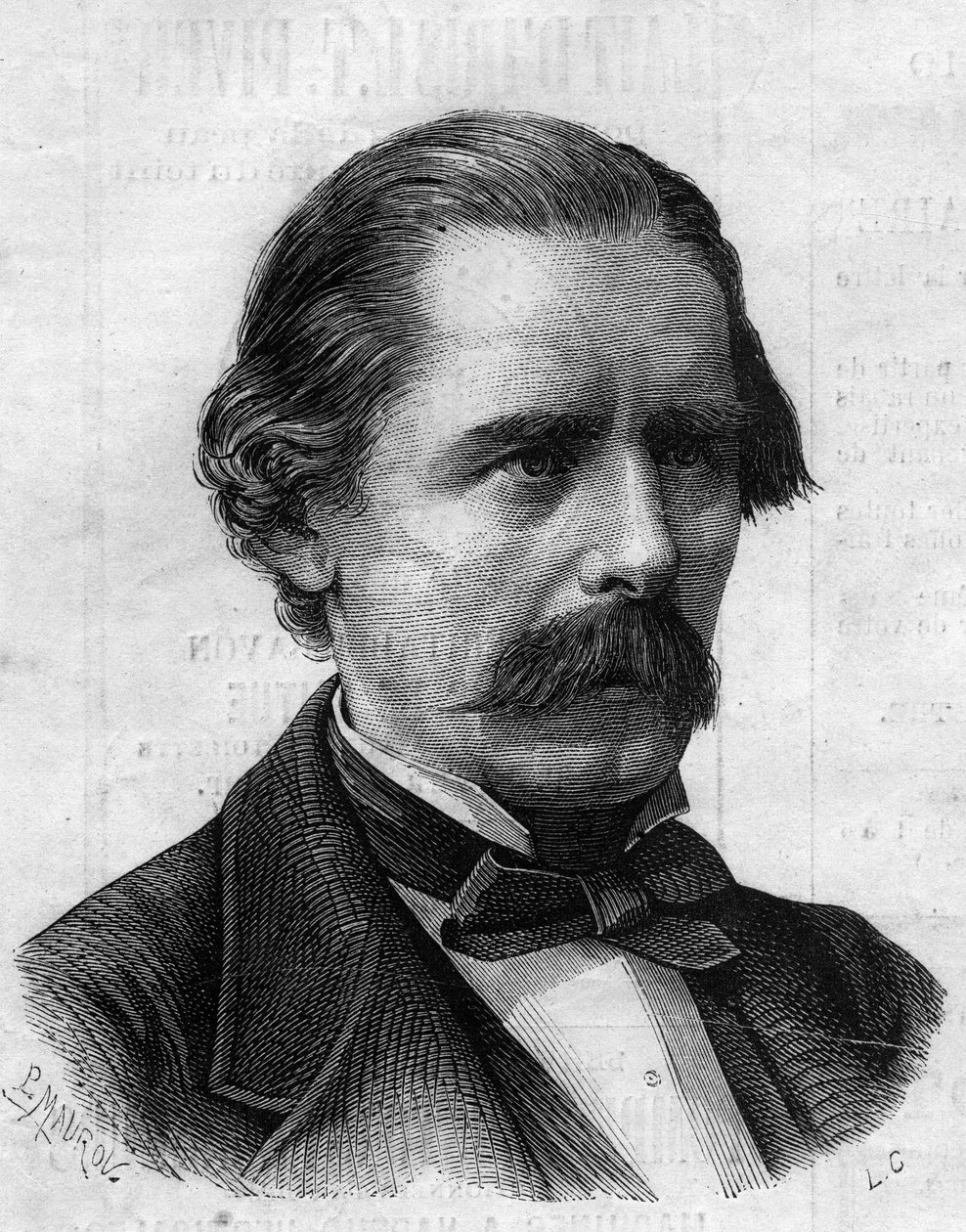 Portrait de Henry Thompson, médecin anglais, chirurgien de Napoléon III. Gravure dans "Le Monde Illustré" n°825 du 1er février 1873 - French School