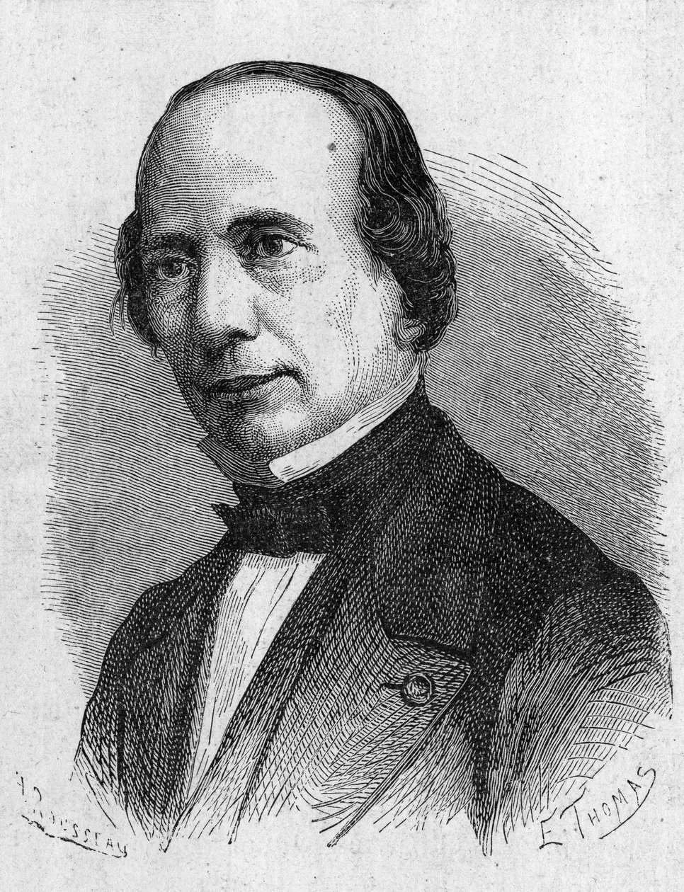 Portrait de J. Caselli, physicien italien - dans "Album de la Science; savants illustres; Grandes découvertes" 1896. - French School