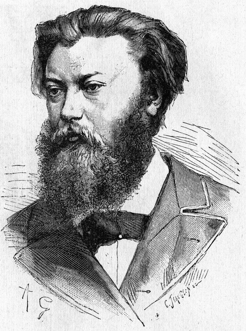 Portrait de Jablochkoff - dans "Album de la Science; savants illustres; Grandes découvertes" 1896. - French School