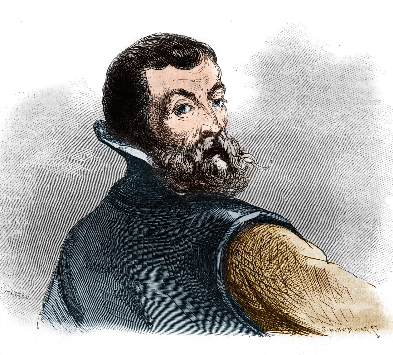 Portrait de Jacques Cartier (1491-1557), navigateur et explorateur français - French School