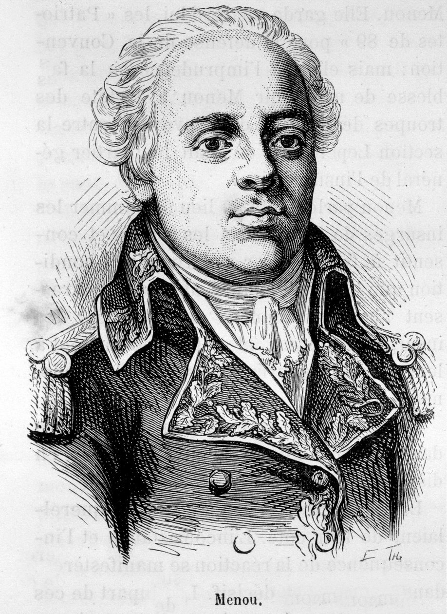 Portrait de Jacques François Menou, Baron de Boussay, général français (1750-1810) - dans "L