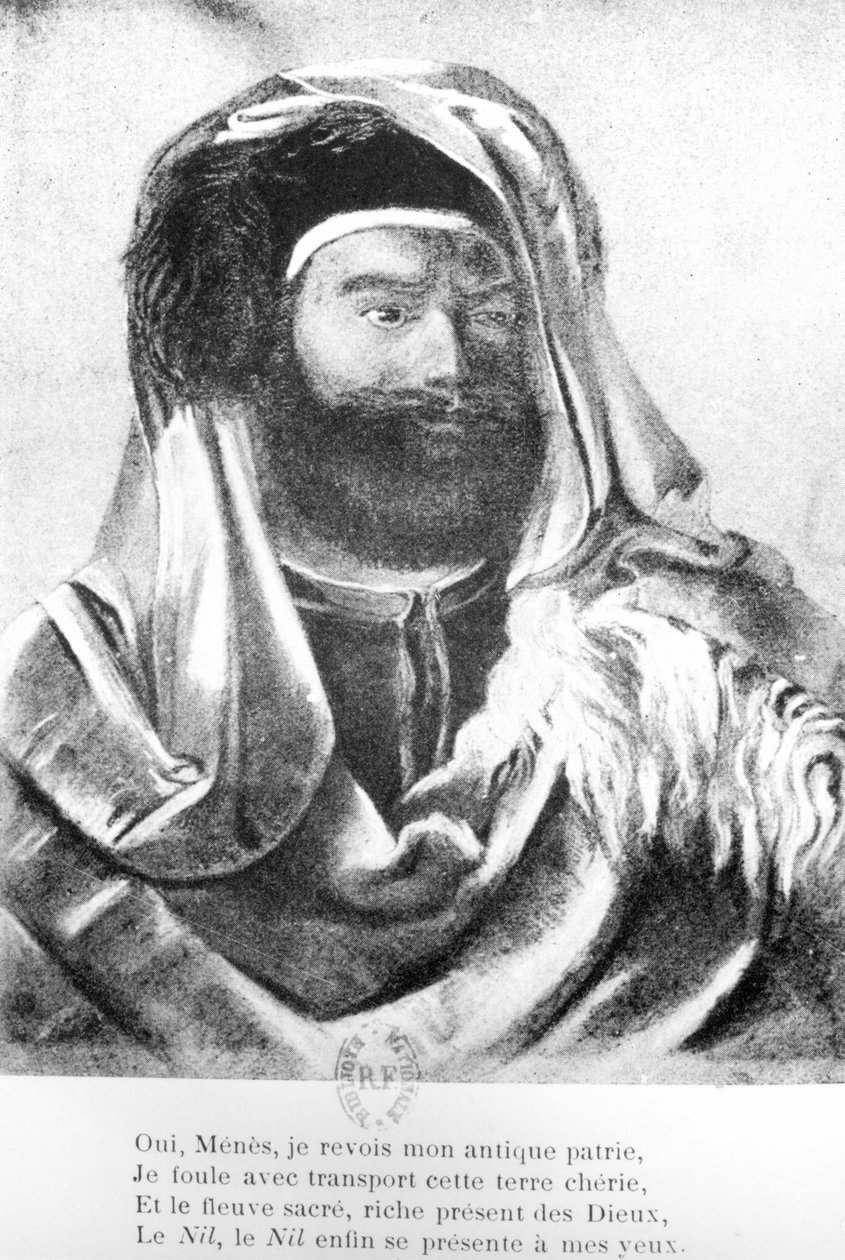 Portrait de Jean-François Champollion (1790-1832) en costume oriental - French School