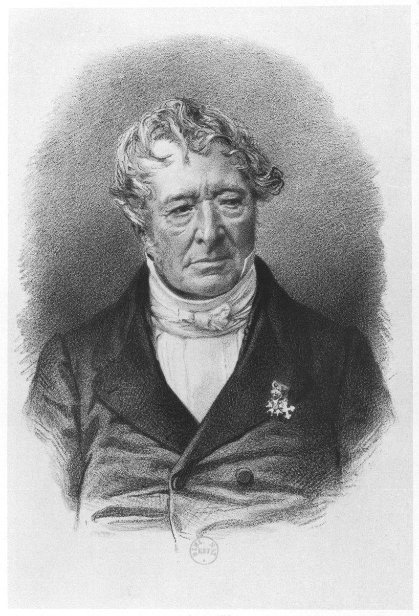 Portrait de Jean-Jacques Champollion (1778-1867) dit Champollion-Figeac, imprimé par Lemercier & Co - French School