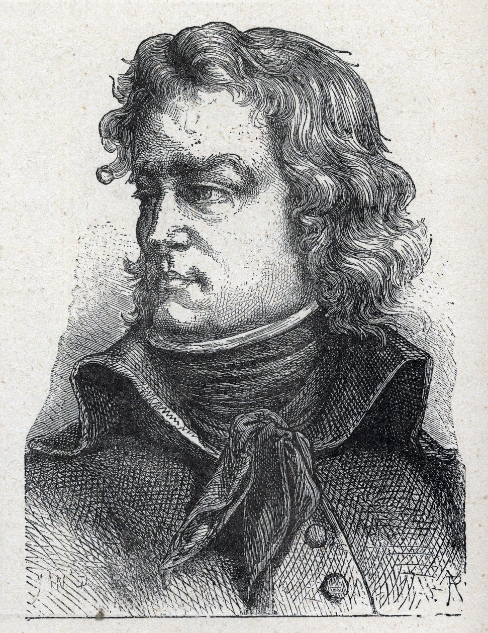 Portrait de Jean Baptiste Camille de Canclaux (1740-1817), général français de la Révolution. Gravure de 1889 - French School