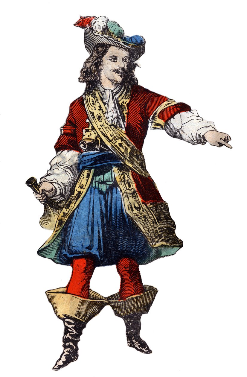 Portrait de Jean Bart (1650-1702), corsaire français. Imagerie d