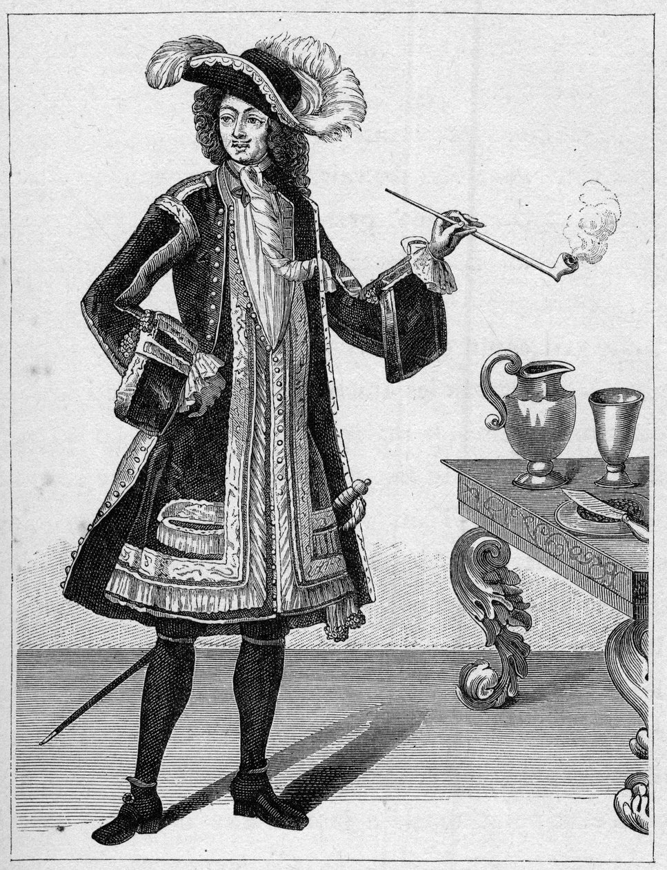 Portrait de Jean Bart (1651-1702), corsaire français. Gravure dans « La Marine et les colonies : commerce » - French School
