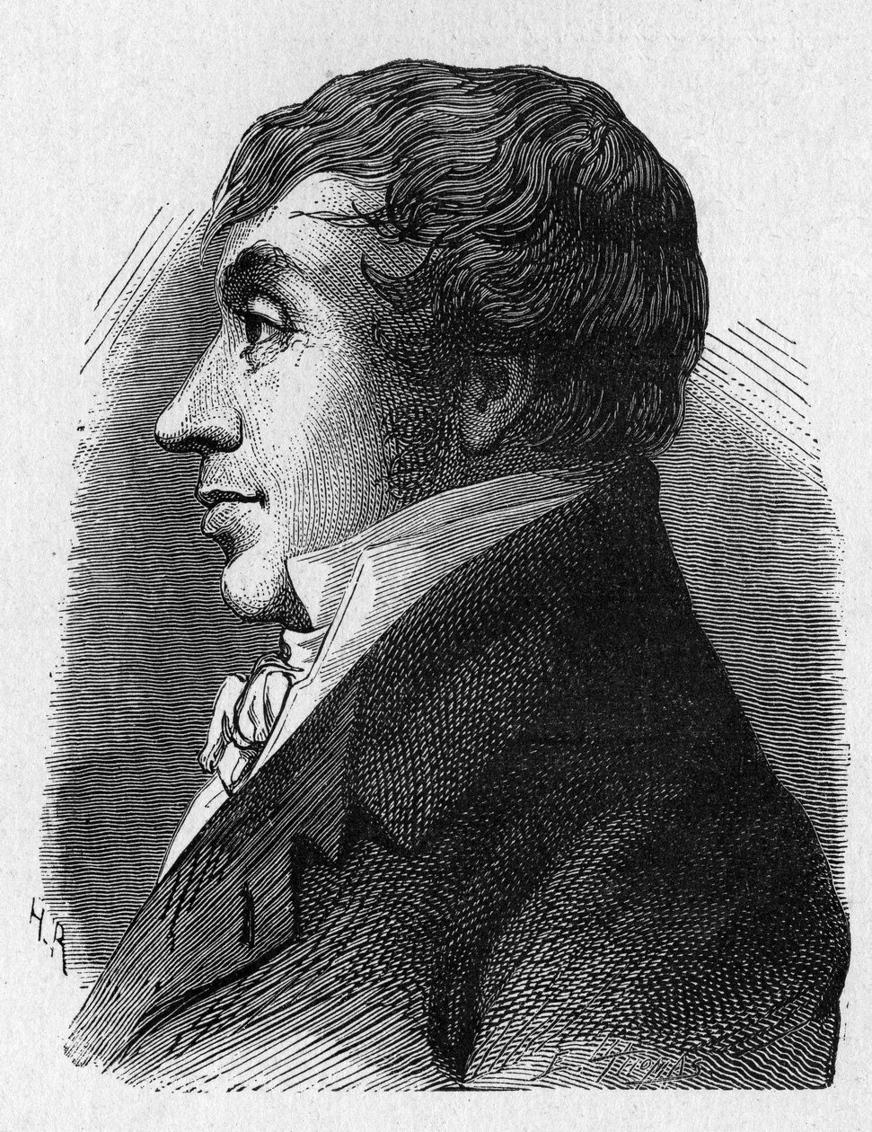 Portrait de Jean Marie Joseph Coutelle (1748-1835), commandant des aérostiers militaires sous la République - dans "Album de la Science; savants illustres; Grandes découvertes" 1896 - French School