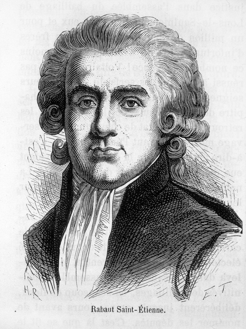 Portrait de Jean Paul Rabaut St Etienne, homme politique français (1743 - 1793) - L