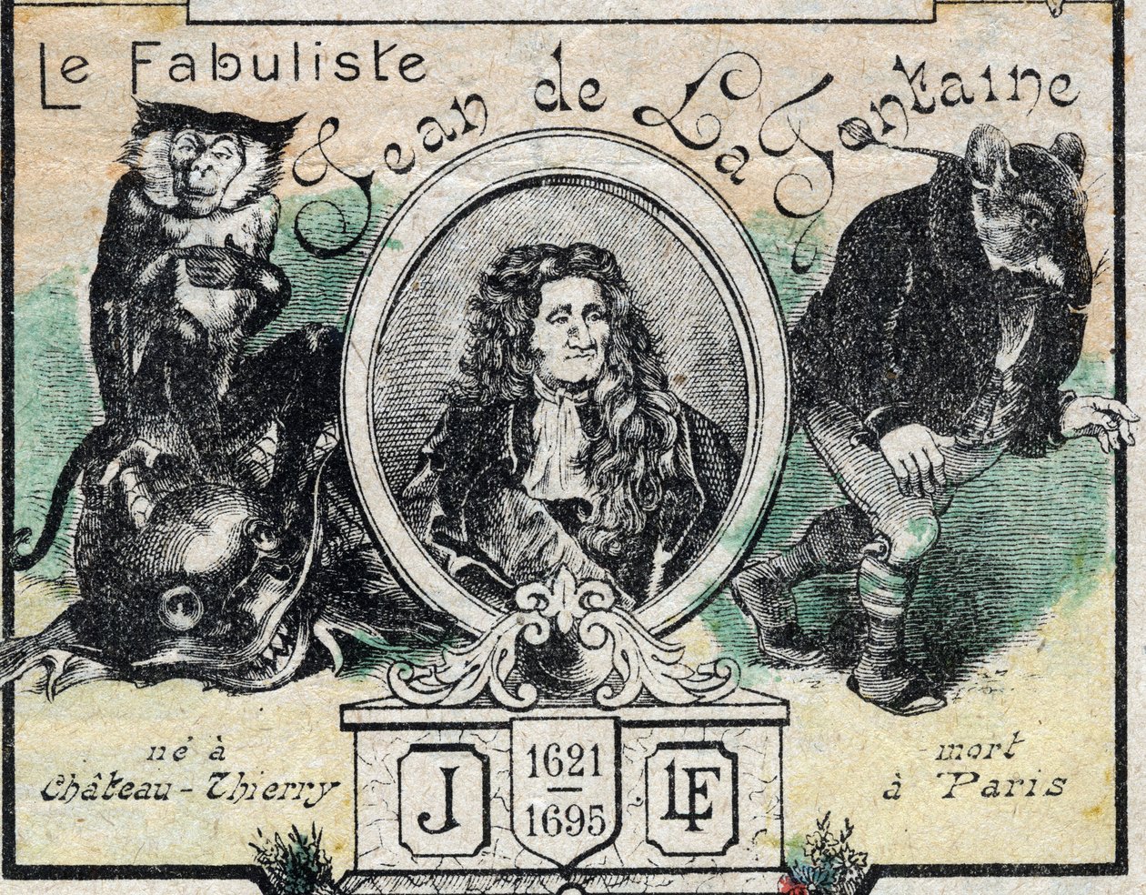 Portrait de Jean de La Fontaine (1621-95). Imagerie d
