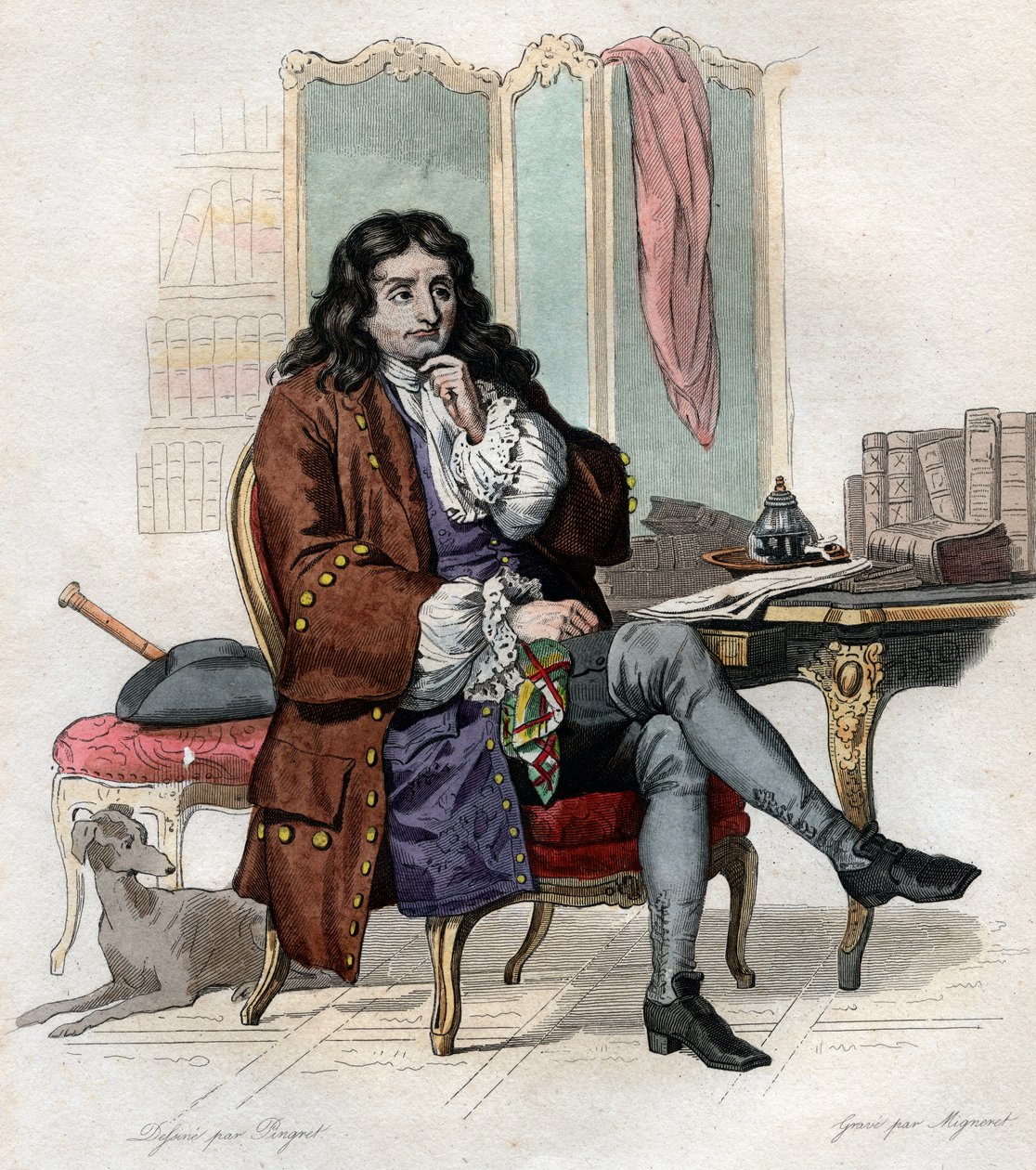 Portrait de Jean de La Fontaine - French School