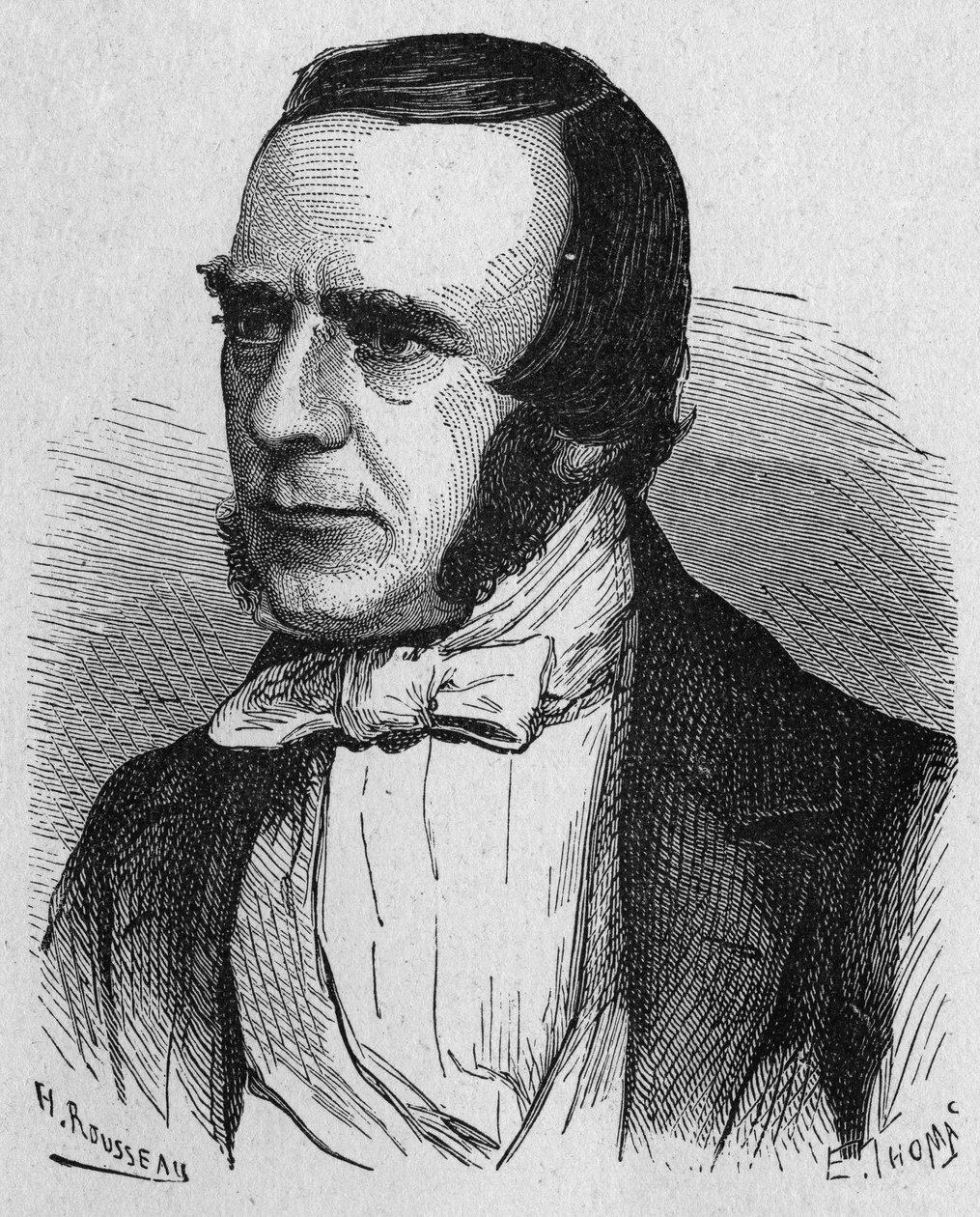 Portrait de John Watkins Brett, industriel britannique - dans "Album de la Science; savants illustres; Grandes découvertes" 1896. - French School