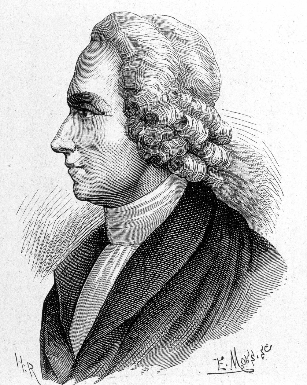 Portrait de Joseph Priestley (1733 - 1804), chimiste et théologien britannique - dans « Album de la Science ; savants illustres ; Grandes découvertes » 1896. - French School