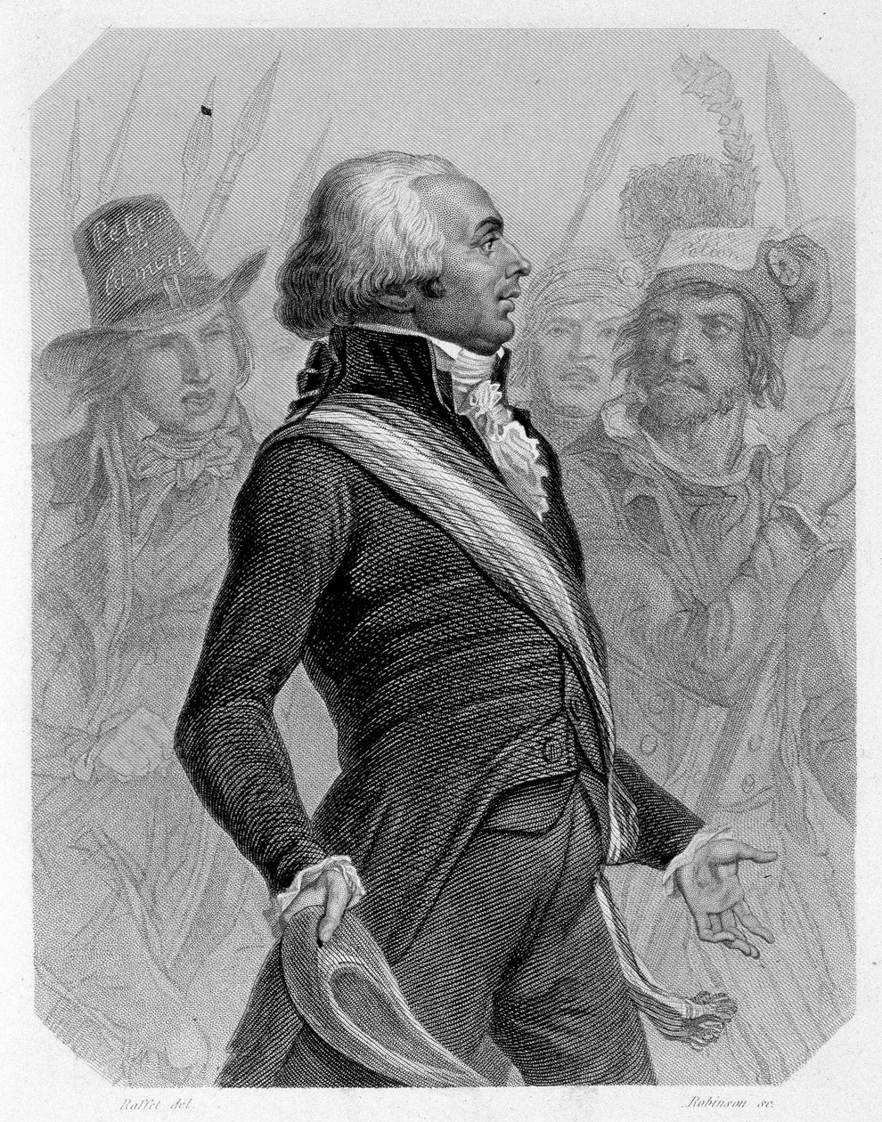 Portrait de Jérôme Pétion de Villeneuve (1756-1794), homme politique français. Dans « L