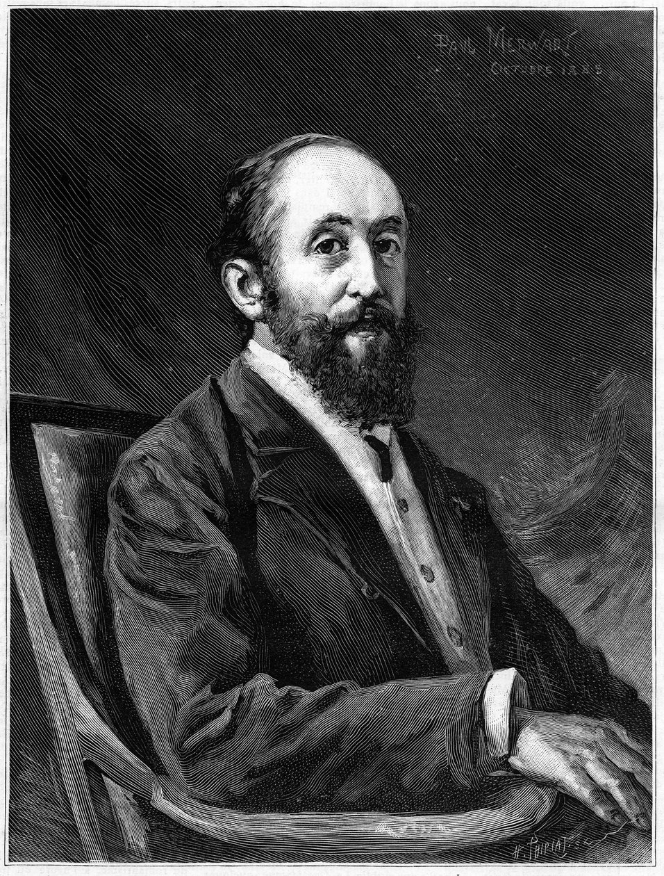 Portrait de Jules Claretie (1840-1913), romancier français et membre de l