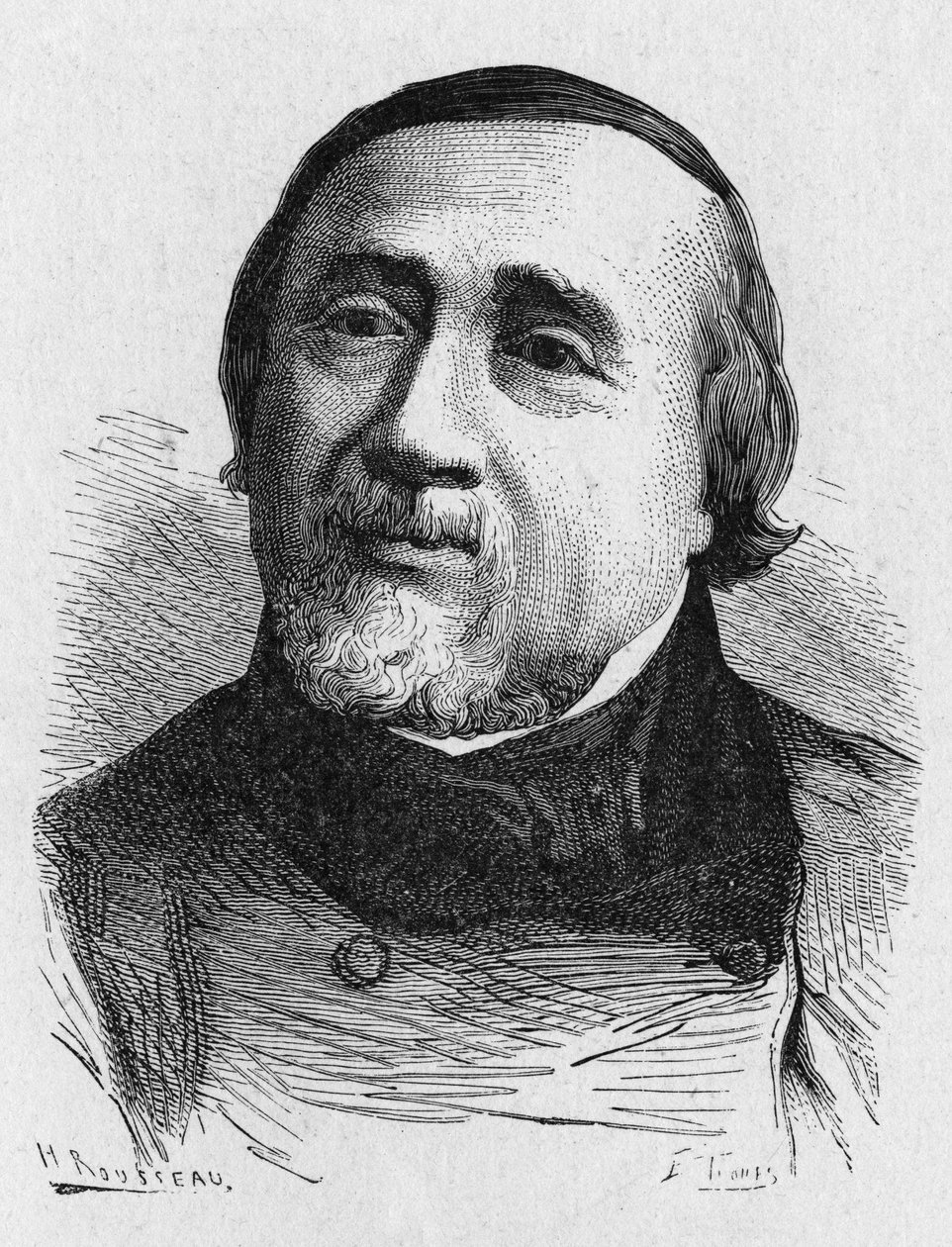 Portrait de Jules François Dupuis Delcourt (1802-1864), aéronaute français - dans "Album de la Science; savants illustres; Grandes découvertes" 1896. - French School