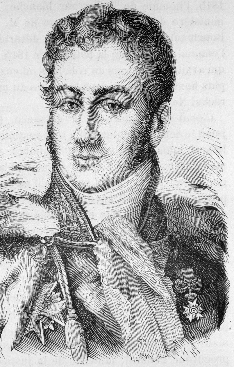 Portrait de Jules de Polignac, homme politique français (1780 - 1847) - dans « L