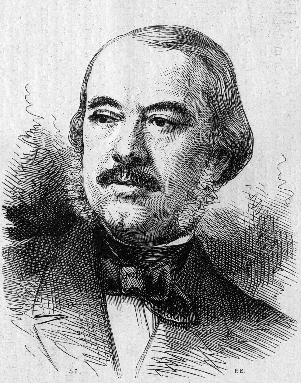 Portrait de Léon Laya, dramaturge français. Gravure dans « Le Monde Illustré » n°805 du 14 septembre 1872 - French School