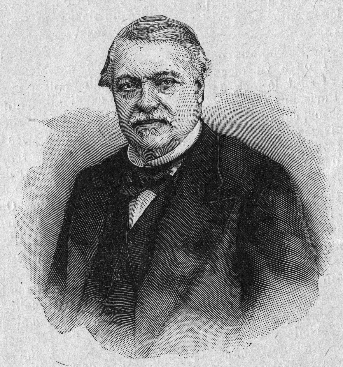Portrait de Léon Say (1826-1896), économiste et homme politique français. Gravure dans "La gazette du dimanche" du 30 avril - French School