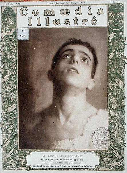 Portrait de Leonid Massine (1895-1979), illustration de couverture du magazine 
