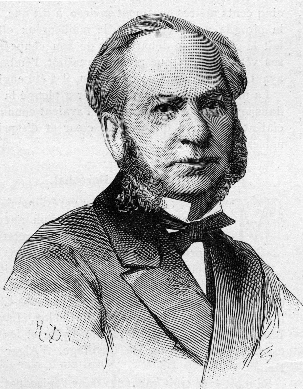 Portrait de Louis Brandus (décédé en 1887) célèbre éditeur musical du 19ème siècle. - French School