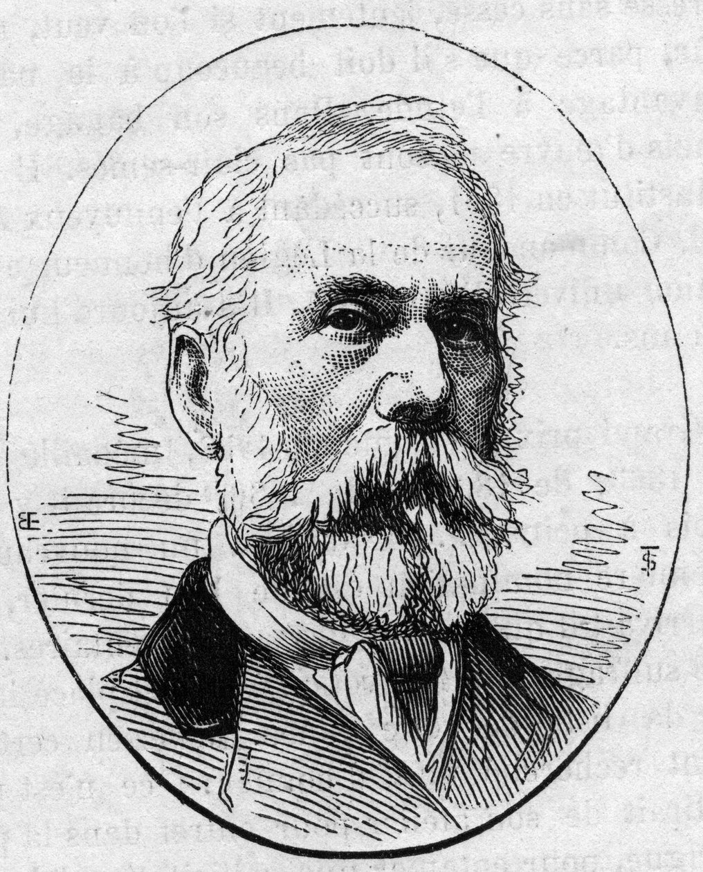 Portrait de Louis François, graveur français. Gravure dans « Le Monde Illustré » n°890 du 2 mai 1874 - French School