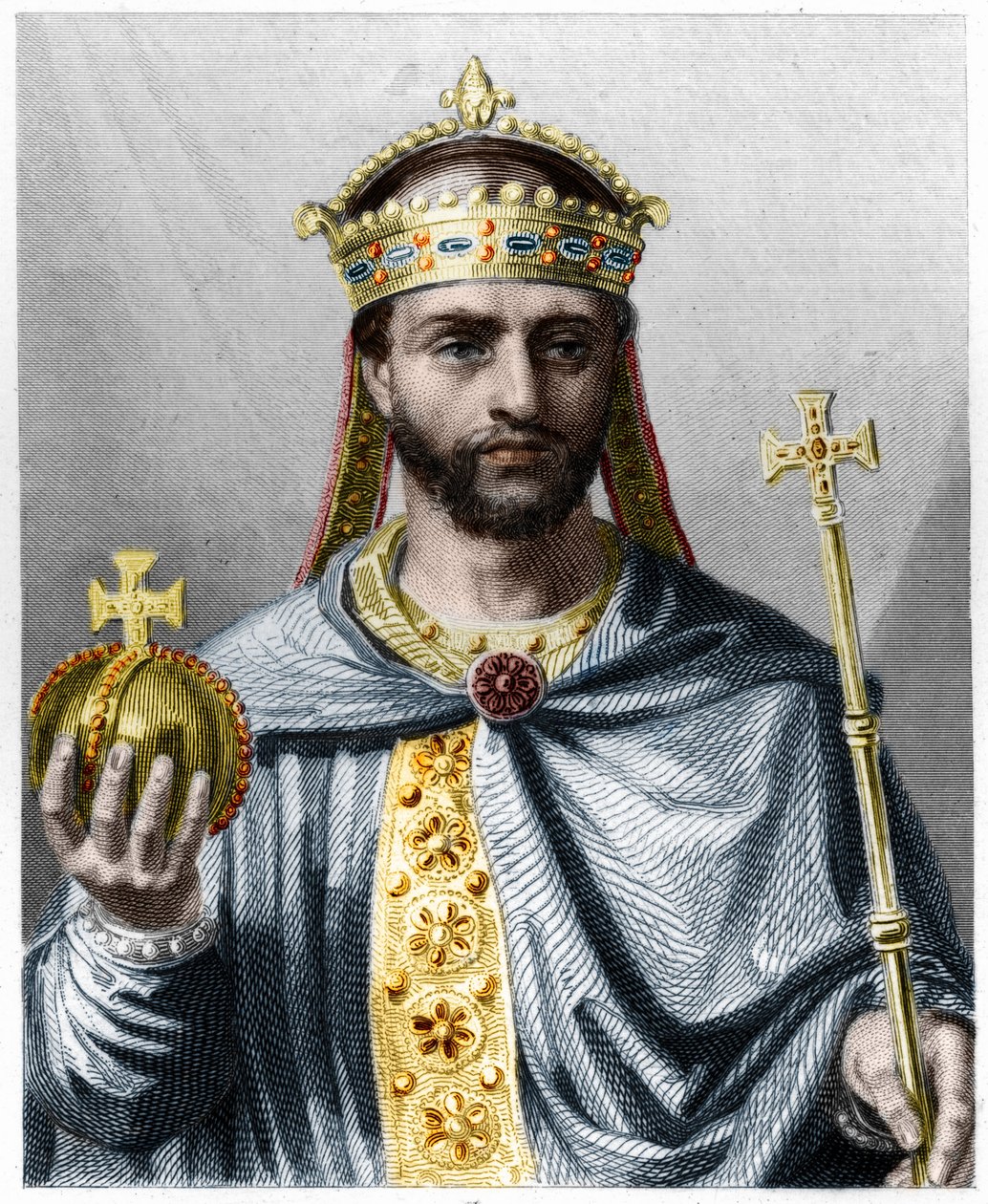 Portrait de Louis Ier le Pieux ou le Débonnaire (778 - 840), empereur d