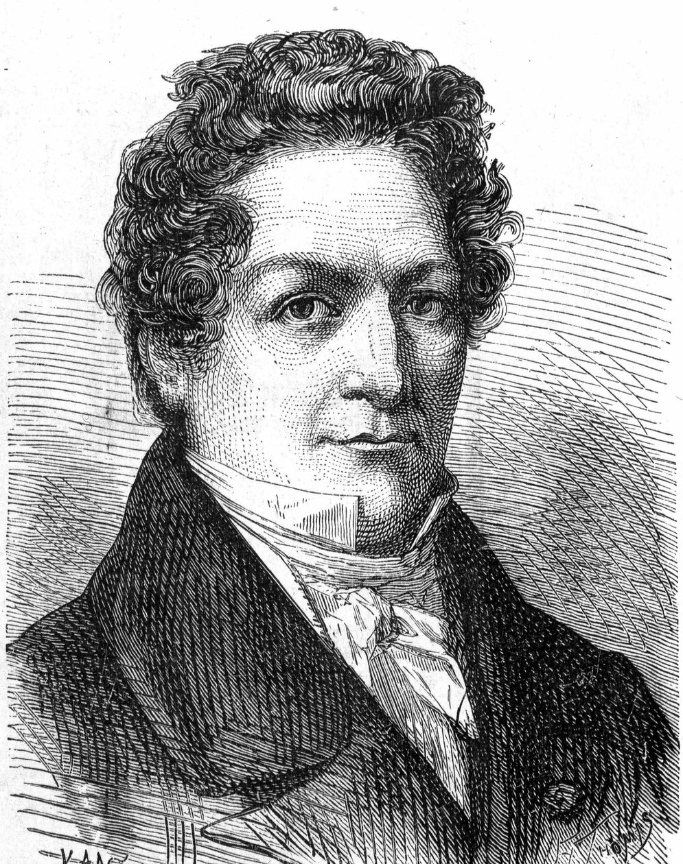 Portrait de Louis Jacques Thénard (1777 - 1857), chimiste français - dans « Album de la Science ; savants illustres ; Grandes découvertes » 1896 - French School