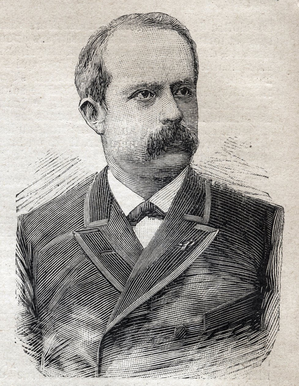 Portrait de Louis Lépine (1846-1933), préfet de Paris, dans « Le Petit Parisien » le 23/07/1893 (gravure) - French School