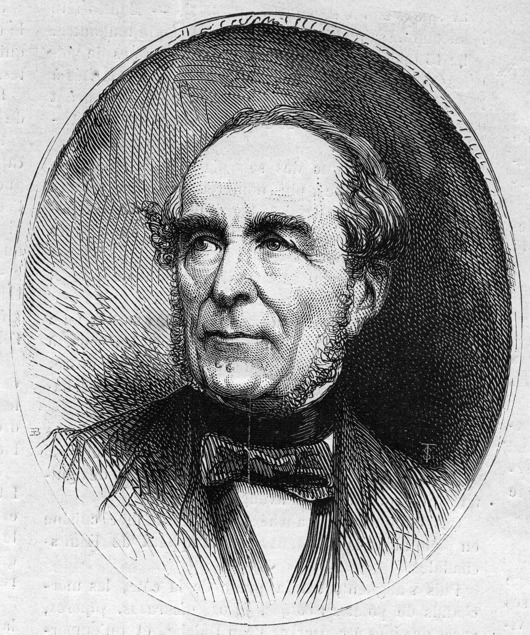 Portrait de Louis Vitet, homme politique français. Gravure dans Le Monde Illustré n°844 du 13 juin 1873. - French School